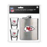 Kansas City Chiefs Flask and Shot Glass Set-0