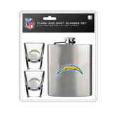 Los Angeles Chargers Flask and Shot Glass Set-0