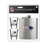 New England Patriots Flask and Shot Glass Set-0