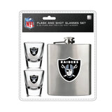 Las Vegas Raiders Flask and Shot Glass Set-0