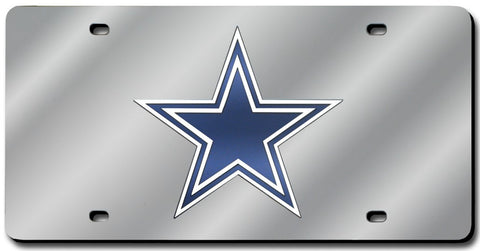 Dallas Cowboys License Plate Laser Cut Silver-0
