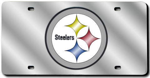 Pittsburgh Steelers License Plate Laser Cut Silver-0
