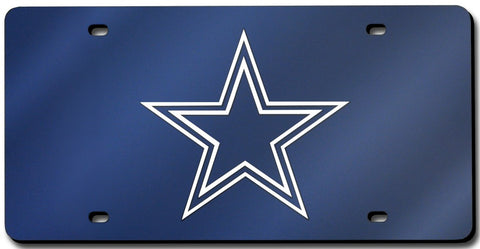 Dallas Cowboys License Plate Laser Cut Navy-0
