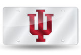 Indiana Hoosiers License Plate Laser Cut Silver-0