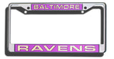 Baltimore Ravens License Plate Frame Laser Cut Chrome-0