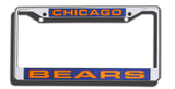 Chicago Bears License Plate Frame Laser Cut Chrome-0