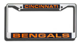 Cincinnati Bengals License Plate Frame Laser Cut Chrome - Special Order-0