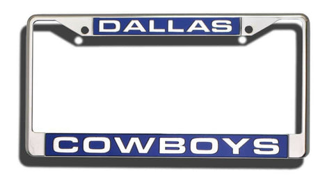 Dallas Cowboys License Plate Frame Laser Cut Chrome-0