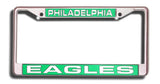 Philadelphia Eagles License Plate Frame Laser Cut Chrome-0