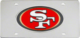 San Francisco 49ers License Plate Laser Cut Silver-0