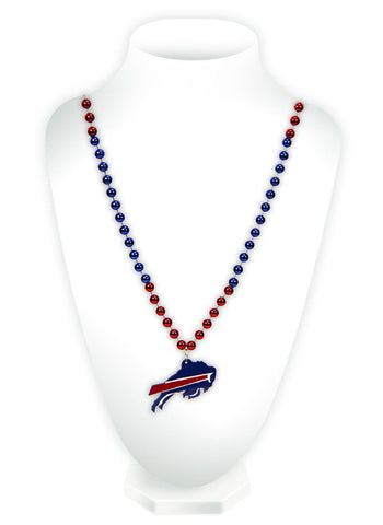 Buffalo Bills Beads with Medallion Mardi Gras Style-0