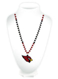 Arizona Cardinals Beads with Medallion Mardi Gras Style - Special Order-0