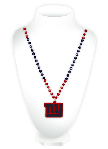 New York Giants Mardi Gras Beads with Medallion - Special Order-0