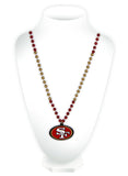 San Francisco 49ers Beads with Medallion Mardi Gras Style-0