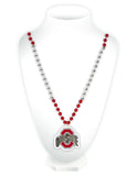 Ohio State Buckeyes Beads with Medallion Mardi Gras Style-0