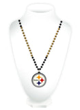 Pittsburgh Steelers Beads with Medallion Mardi Gras Style-0