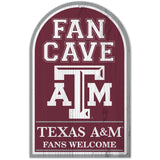 Texas A&M Aggies Sign 11x17 Wood Arched Fan Cave-0