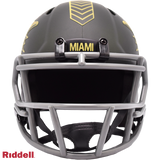 Miami Dolphins Helmet Riddell Replica Mini Speed Style Salute To Service 2025-2
