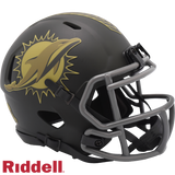 Miami Dolphins Helmet Riddell Replica Mini Speed Style Salute To Service 2025-0