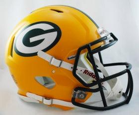 Green Bay Packers Helmet Riddell Authentic Full Size Speed Style-0