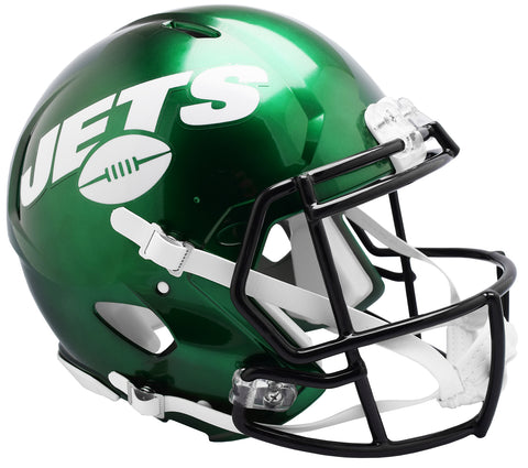 New York Jets Helmet Riddell Authentic Full Size Speed Style 2019-2023 Throwback-0