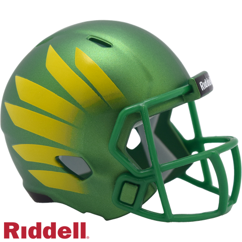 Oregon Ducks Helmet Riddell Pocket Pro Speed Style Green Wing Periodic Restock-0