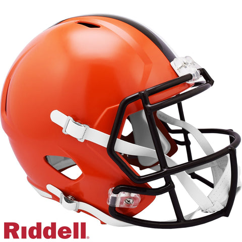 Cleveland Browns Helmet Riddell Replica Full Size Speed Style 2020-2023 Throwback-0