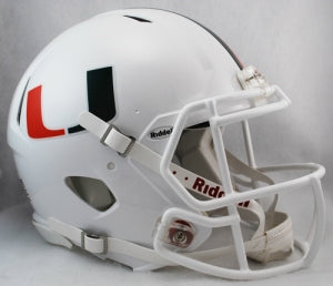 Miami Hurricanes Helmet Riddell Authentic Full Size Speed Style-0