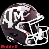 Texas A&M Aggies Helmet Riddell Authentic Full Size SpeedFlex Style Maroon-0