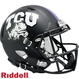 TCU Horned Frogs Helmet Riddell Authentic Full Size Speed Style Matte Black - Special Order-0