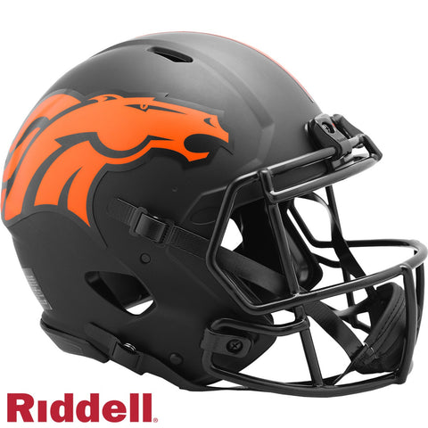 Denver Broncos Helmet Riddell Authentic Full Size Speed Style Eclipse Alternate-0