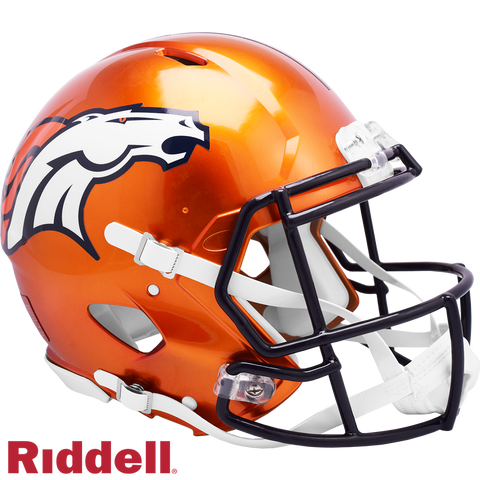 Denver Broncos Helmet Riddell Authentic Full Size Speed Style FLASH Alternate-0