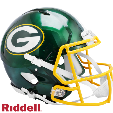 Green Bay Packers Helmet Riddell Authentic Full Size Speed Style FLASH Alternate-0