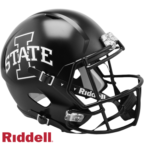 Iowa State Cyclones Helmet Riddell Replica Full Size Speed Style Satin Black-0