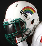 Hawaii Warriors Speed Mini Helmet - Retro Rainbow - Special Order-0