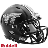 Virginia Tech Hokies Helmet - Riddell Replica Mini - Speed Style - Matte Black-0