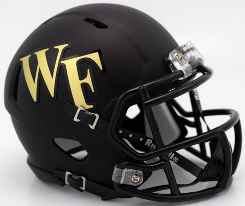 Wake Forest Demon Deacons Helmet Riddell Replica Mini Speed Style Matte Black-0