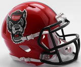 North Carolina State Wolfpack Helmet Riddell Replica Mini Speed Style Red Tuffy Design-0