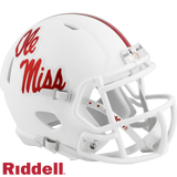 Mississippi Rebels Helmet Riddell Replica Mini Speed Style White-0