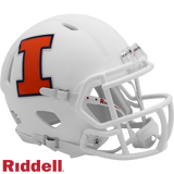 Illinois Fighting Illini Helmet Riddell Replica Mini Speed Style White-0