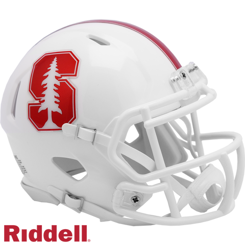 Stanford Cardinal Helmet Riddell Replica Mini Speed Style White-0