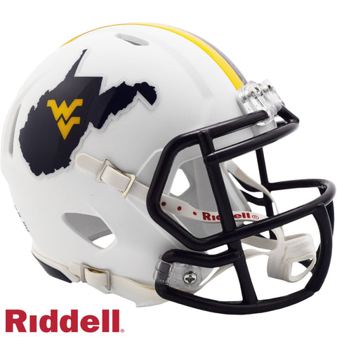 West Virginia Mountaineers Helmet Riddell Replica Mini Speed Style Country Roads-0