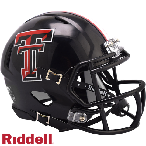 Texas Tech Red Raiders Helmet Riddell Replica Mini Speed Style Black-0