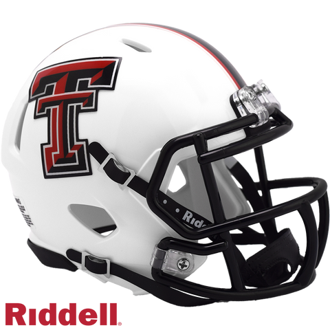 Texas Tech Red Raiders Helmet Riddell Replica Mini Speed Style White-0