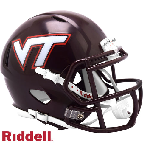 Virginia Tech Hokies Helmet Riddell Replica Mini Speed Style Maroon-0