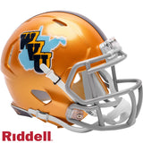 West Virginia Mountaineers Helmet Riddell Replica Mini Speed Style Gold Throwback-0