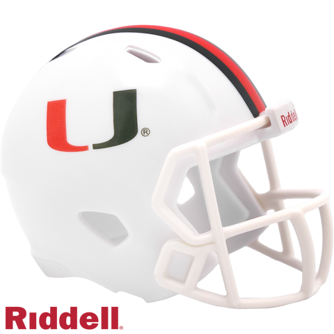 Miami Hurricanes Helmet Riddell Pocket Pro Speed Style Periodic Restock-0