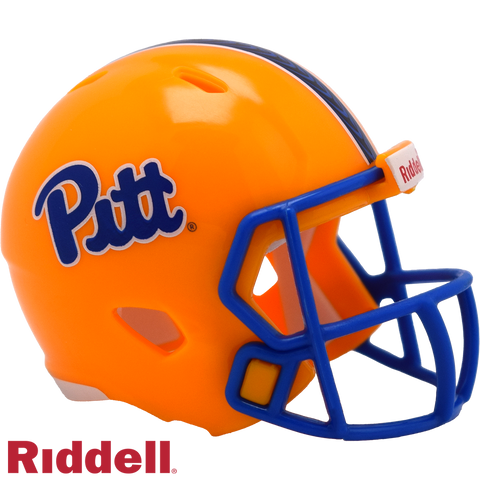 Pittsburgh Panthers Helmet Riddell Pocket Pro Speed Style Gold Periodic Restock-0