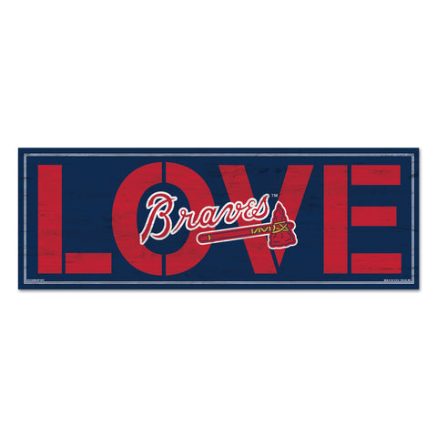Atlanta Braves Sign 8x23 Wood Love-0