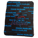 Miami Marlins Blanket 50x60 Fleece Classic-0